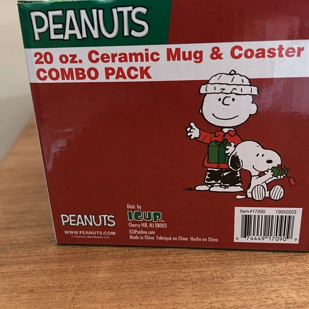 Peanuts Christmas Ceramic Mug & Coaster Combo
